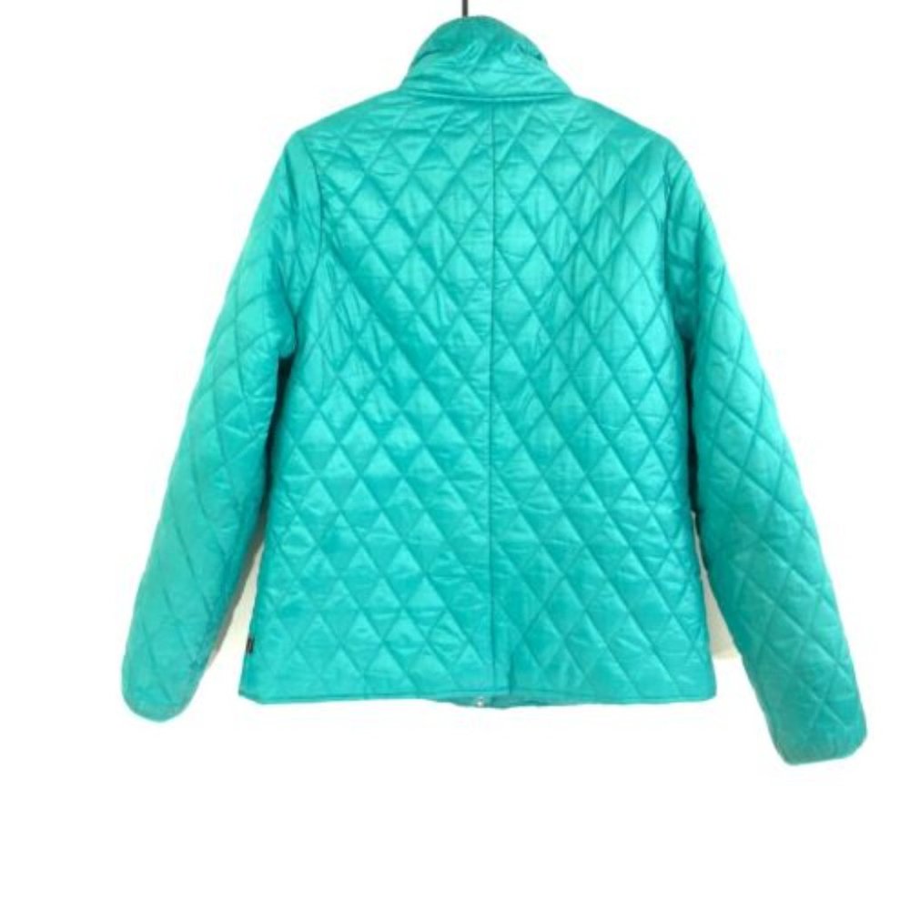 Winter Jacket Teal Puffer Button Snap With Zipper… - image 2